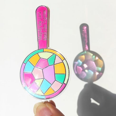 Ayhuhra 30 Sets Magnify Suncatchers Craft Kits, Magnifying Sun Catcher Stained Glass Effect DIY Window Art Craft, VBS Magnified Crafts, Magnifying Glasses & Suncatcher Supplies Stained Glass Kits in Kuwait
