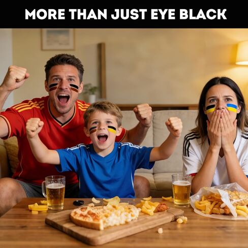 Eye Black Stick 20 Pack, 12 Colors Sports Eye Black for Football Baseball Softball, Anti Glare Eye Black Face Paint for Athletes & Fans, Retractable Under Eye Sports Paint Sticks for Game Day in Kuwait