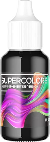 Superclear Super Colors Epoxy Resin Pigment Black 1 oz, Highly Concentrated Liquid Dye for Epoxy, Resin Art, and Casting, Pairs with Mica Powder in Kuwait