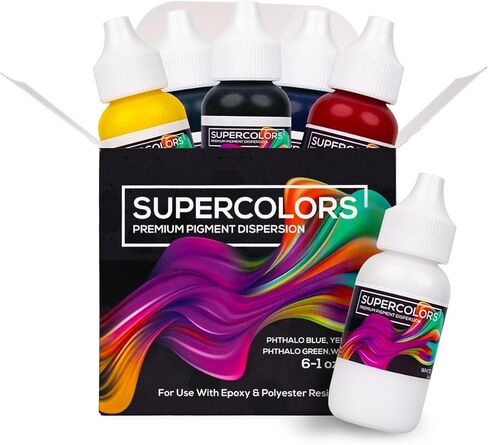 Superclear Super Colors Epoxy Resin Pigment Black 1 oz, Highly Concentrated Liquid Dye for Epoxy, Resin Art, and Casting, Pairs with Mica Powder in Saudi Arabia