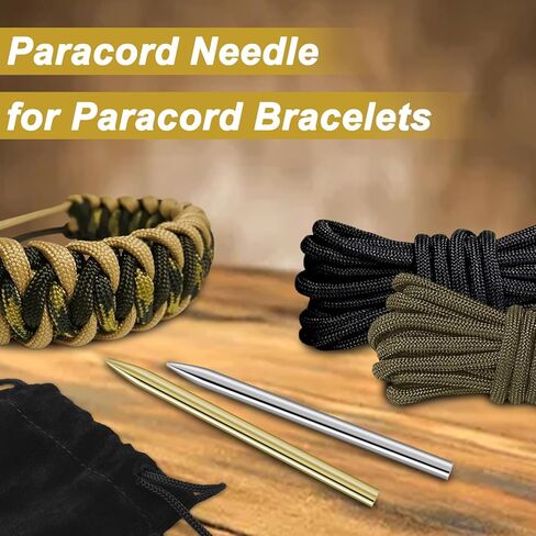 2 Pack 3" 550 Paracord FID Paracord Lacing Needle Tools, Type III Parachute Stitching Needles for Bracelet Topsiders Boat Shoes Baseball Glove Leather Lacing Accessories in Kuwait
