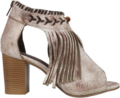 ROPER Womens Bettina Fringe Shootie Pumps Dress Sandals High Heel 3" & Up - Brown in Saudi Arabia