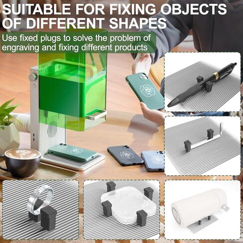 Upgraded Laser Engraving Cutting Platform for xTool F1,Aluminum Laser bed with The Groove Design, with 10 Positioning Plug, Enables L-Shaped Alignment, Prevent Warping in Kuwait