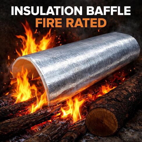Ceramic Fiber Blanket with Aluminum Foil (Single-Sided), High-Temperature 2600°F ,High-Density 10 PCF 160 kg/m³, Fireproof Thermal Insulation for Kilns, Pizza Ovens, Wood Stove Baffle, 24" x 55". in Kuwait