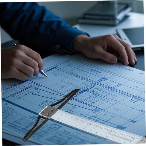 T-Square Ruler, 18 Inch Multi Sized Acrylic T-Ruler in Inch and Metric, Detachable -Square for Art Framing and Drafting in Kuwait