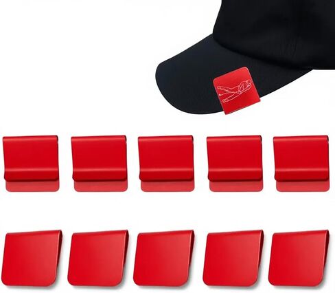 10 Pack Hat Brim Clips, Blank Aluminum Hat Clips for Laser Engraving, Hat Accessories, Golf Hat Clip Blanks for DIY, Vinyl, UV Printing, Small Business & Personalized Gifts (Black) in Kuwait