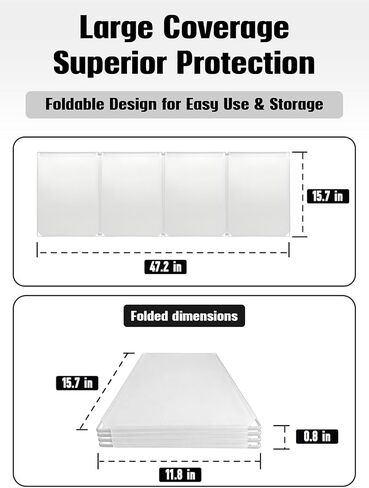 Stained Glass Grinder Guard Shield - Foldable Splatter & Splash Guard for Stained Glass Tools and Supplies Kit, Essential Plastic Anti-Splash Protector Accessory for Grinder in Kuwait