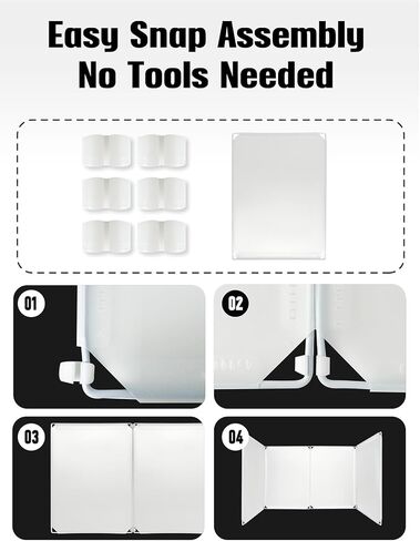 Stained Glass Grinder Guard Shield - Foldable Splatter & Splash Guard for Stained Glass Tools and Supplies Kit, Essential Plastic Anti-Splash Protector Accessory for Grinder in Kuwait