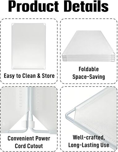 Stained Glass Grinder Guard Shield - Foldable Splatter & Splash Guard for Stained Glass Tools and Supplies Kit, Essential Plastic Anti-Splash Protector Accessory for Grinder in Kuwait
