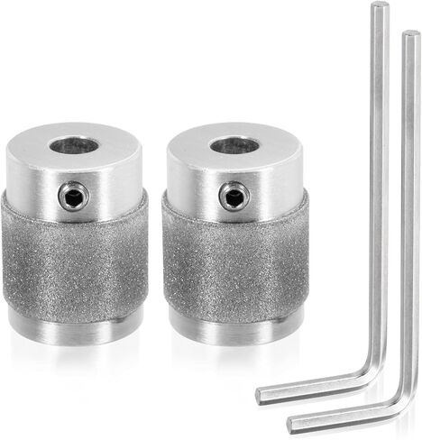 PATIKIL 3/4 Inch Diamond Grinder Bit Head Tools, 2 Pcs Combination Set Ceramic Stained Glass Grinding Wheel Abrasive Tool for Forming Drilling Hard Glass, Silver Tone MGB34 in Saudi Arabia