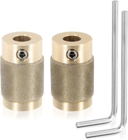 PATIKIL 3/4 Inch Diamond Grinder Bit Head Tools, 2 Pcs Combination Set Ceramic Stained Glass Grinding Wheel Abrasive Tool for Forming Drilling Hard Glass, Silver Tone MGB34 in Saudi Arabia