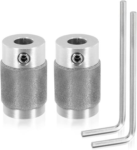 PATIKIL 3/4 Inch Diamond Grinder Bit Head Tools, 2 Pcs Combination Set Ceramic Stained Glass Grinding Wheel Abrasive Tool for Forming Drilling Hard Glass, Silver Tone MGB34 in Saudi Arabia