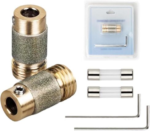 2 PCS Stained Glass Grinder Bits, 3/4 Inch Brass Core Grinder Bits, Diamond Grinding Bit Head Tools, Widely Used for Glass Processing Arts and Decoration in Kuwait