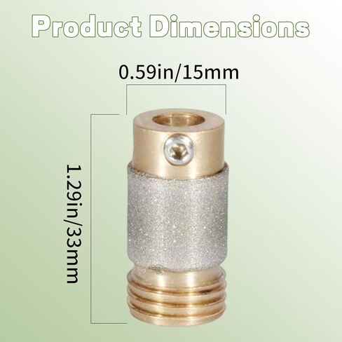2 PCS Stained Glass Grinder Bits, 3/4 Inch Brass Core Grinder Bits, Diamond Grinding Bit Head Tools, Widely Used for Glass Processing Arts and Decoration in Kuwait