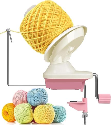 SOGCASE Yarn Winder, Manual Yarn Ball Winder for Crocheting and Knitting, Create Cakes up to 4 oz / 100g, Pink in Kuwait