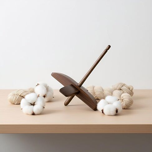 HAND U JOURNEY Turkish Drop Spindle, Black Walnut Wood Hand Spindle with 5.7’’ Shaft – Center Pull Yarn Ball Spinner for Hand Spinning Wool, Alpaca & Fiber Art in Saudi Arabia