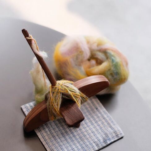 HAND U JOURNEY Turkish Drop Spindle, Black Walnut Wood Hand Spindle with 5.7’’ Shaft – Center Pull Yarn Ball Spinner for Hand Spinning Wool, Alpaca & Fiber Art in Saudi Arabia