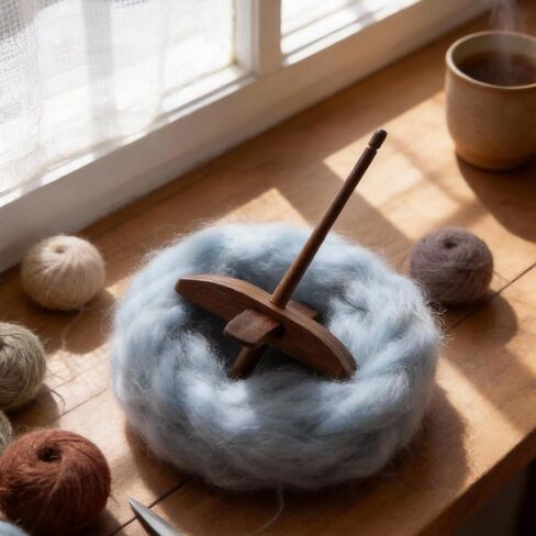 HAND U JOURNEY Turkish Drop Spindle, Black Walnut Wood Hand Spindle with 5.7’’ Shaft – Center Pull Yarn Ball Spinner for Hand Spinning Wool, Alpaca & Fiber Art in Saudi Arabia