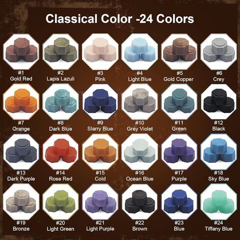xxxHOLIC Wax Seal Kit – 360 Beads in 24 Colors, Smokeless & Crack-Resistant Seal Wax Starter Set with Melting Spoon & Tea Lights for Wedding Invitations & Envelope Sealing in Saudi Arabia