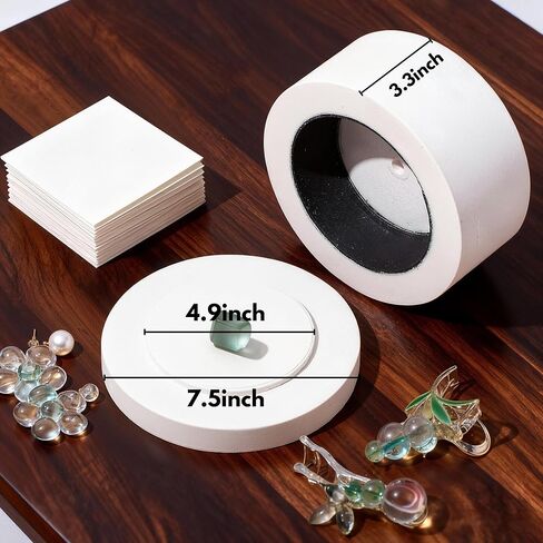 Extra Large Microwave Kiln, Professional Ceramic Microwave Kiln with 50 Kiln Papers for Glass Fusing Melting DIY Glass Jewelry Making at Home Workshop Art Craft Tool in Kuwait