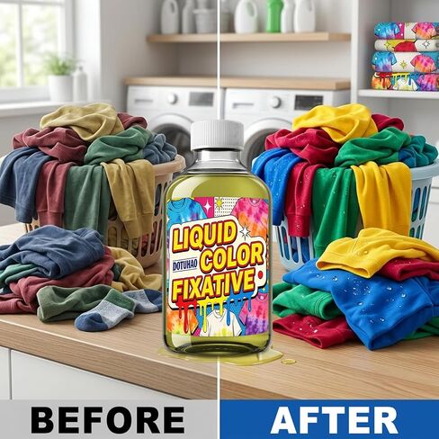 DOTUHAO Color Fixative, Fixative for Fabric, 10.14 Fl Oz Liquid Fabric Fixatives for Cotton, Linen, Polyester, Nylon and All Fabric(10.14 Fl Oz) in Kuwait