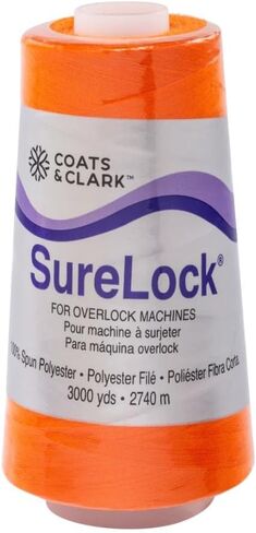 Coats & Clark - SureLock Serger Thread - 4 Cones (Purple, Tangerine, Bahama, Bright Fuschia) in Kuwait