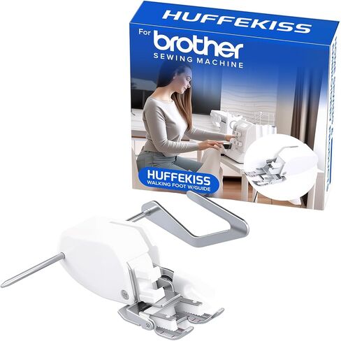 قدم المشي حتى القدم الضاغطة مع دليل اللحاف لآلات الخياطة ذات الساق المنخفضة، متوافقة مع Brother، Singer، Janome، Kenmore، شديدة التحمل لخياطة اللحف والجلد والأقمشة السميكة in Kuwait