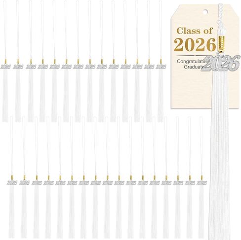 42 Sets Class of 2026 Graduation Tassels with 2026 Charms Cards and Gift Bags for Students Senior Ceremony Party Favors Bulk(Blue White) in Kuwait
