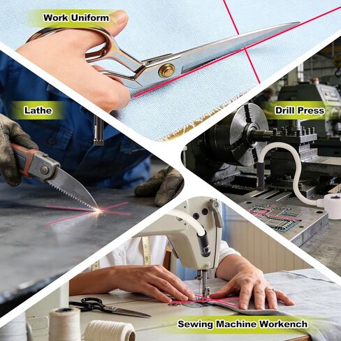 Magnetic Positioning Quilting Light with Crosshair Guide – Adjustable Red Laser Guide for Straight Stitching Precision Sewing & Quilting, Secure Magnetic Attachment for Sewing Machines in Kuwait