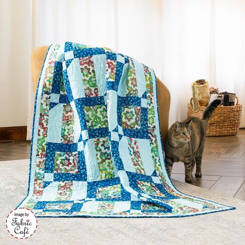 Fabric Café Weekend 3-Yard Quilts Book – 8 Fast & Easy Beginner Quilt Patterns | Make a Quilt in a Weekend | Uses Only 3 Yards of Fabric | No Half-Square Triangles | Lap, Twin & Queen/King Sizes in Kuwait