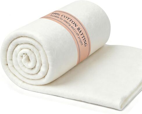 حشوة من القطن الطبيعي لصناعة خياطة اللحف - 36 بوصة × 5 ياردة، 200 جرام في المتر المربع حشوة لحاف منخفضة الارتفاع بواسطة اللفة، حشوة تنجيد قطنية in Kuwait