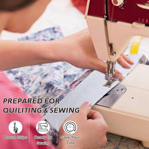 Jelly Roll Batting 2 1/2 Inch Cotton Polyester Blend Quilt Batting Roll for Rugs Total 100 Yards Needle Punched Batting Strips with Fabric Tube Makers Scissors for Quilting, Rugs, Sewing Projects (2) in Kuwait