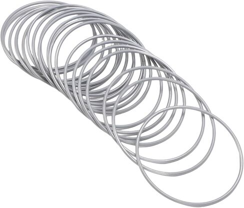 Yctze 20Pcs Hoops Ring, 4 Inch Metal Craft Rings Hoops Catcher Rings Wreath Hoop for Home Decorations DIY Crafts Wall Hanging Crafts (Silver) in Kuwait