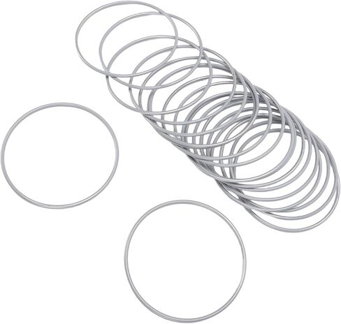 Yctze 20Pcs Hoops Ring, 4 Inch Metal Craft Rings Hoops Catcher Rings Wreath Hoop for Home Decorations DIY Crafts Wall Hanging Crafts (Silver) in Kuwait