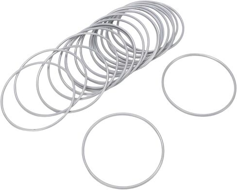 Yctze 20Pcs Hoops Ring, 4 Inch Metal Craft Rings Hoops Catcher Rings Wreath Hoop for Home Decorations DIY Crafts Wall Hanging Crafts (Silver) in Kuwait