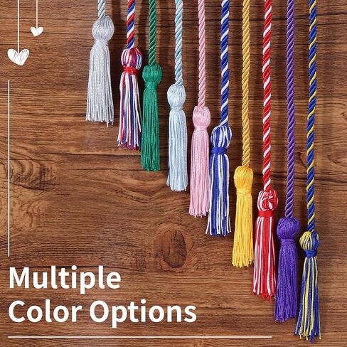 Graduation Honor Cord, Class of 2026, Silver, 67" Long Braided Cord with Tassels, Premium Polyester Commencement Cord for Bachelor, Master, Doctoral Gown in Saudi Arabia