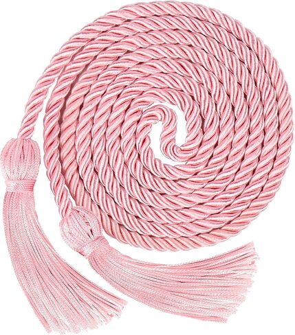 Graduation Honor Cord, Class of 2026, Silver, 67" Long Braided Cord with Tassels, Premium Polyester Commencement Cord for Bachelor, Master, Doctoral Gown in Saudi Arabia