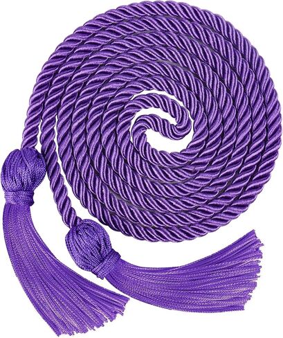 Graduation Honor Cord, Class of 2026, Silver, 67" Long Braided Cord with Tassels, Premium Polyester Commencement Cord for Bachelor, Master, Doctoral Gown in Saudi Arabia