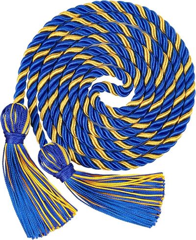 Graduation Honor Cord, Class of 2026, Silver, 67" Long Braided Cord with Tassels, Premium Polyester Commencement Cord for Bachelor, Master, Doctoral Gown in Saudi Arabia