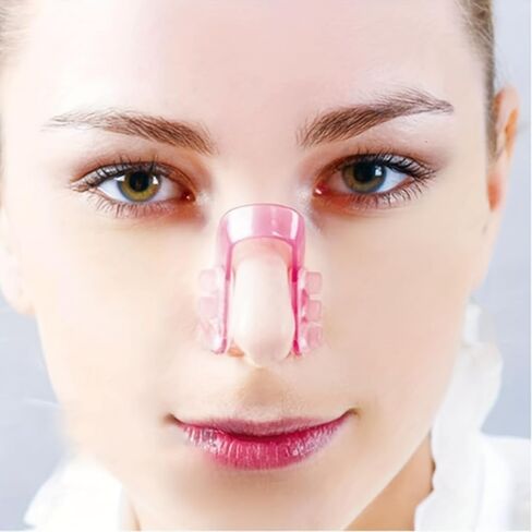 2pc Nose Lift Shapers, Silicone Nose Up Lifting Clip, Nose Contouring & Correction Strips for Wide Nostrils & Nose Wing Retraction, Painless, Nose Corrector, Facial Training Corrector, Beauty Tool in Kuwait