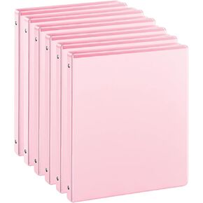 SUIN 1/2-Inch 3 Ring Binders with 2 Interior Pockets, Basic 0.5'' Binders Holds 100 Sheets Letter Size, Office School Home, 6 Pack in Kuwait