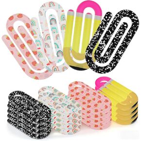 3.9in Cute Jumbo Paper Clips Teacher Appreciation Gifts - 20Pcs Acrylic Large Paperclips Teacher Gifts Bulk for Office Paperwork Classroom Bookmark Back to School Supplies in Kuwait