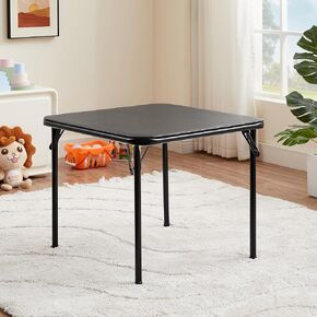 VECELO 24'' Kids Folding Activity Card Table, with Soft Padded Tabletop, 1 Piece, Matte Black in Saudi Arabia