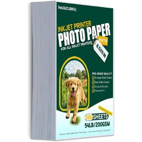 Inkjet Photo Paper 8.5x11", 200 Sheets 54lb/200gsm Matte Double Sided Instant Dry Non Reflective Cardstock, Heavyweight Brochure Paper for Inkjet Printer Easy to Write Greeting Cards Menus in Kuwait