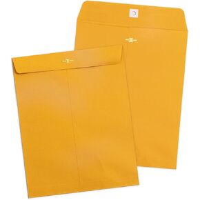 Geofun 11.5 x 14.5 inch Clasp Envelopes with Clasp and Gummed Closures 100 Pack, Large Manila Envelopes for Storing or Mailing, 100 GSM Kraft Paper in Saudi Arabia
