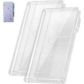 غطاء مخطط شفاف مضاد للاصفرار لأسابيع Hobonichi وMega، مناسب تمامًا، غير واهٍ، مرن ومتين، حلقة قلم وجيوب معززة، كم مخطط مقاوم للماء (عبوة واحدة) in Kuwait