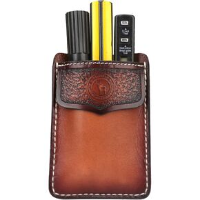 Tourbon Genuine Leather Pocket Protector for Men Durable Tool Pouch for Jeans Shirts Pocket Sleeve for Pens and Tools in Kuwait
