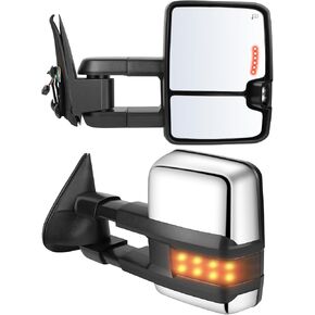 ECCPP Towing Mirrors for 1999-2006 Chevy Silverado GMC Sierra Pickup all models Black Manual Telescoping Pair Mirrors in Kuwait