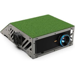 حاوية جهاز عرض Golf Simulator، جزء علوي مفصلي لسهولة الوصول، علبة ألومنيوم تبديد الحرارة مع تبريد مزدوج المروحة، مقاس XL مناسب للرمي القصير Pyswex in Kuwait