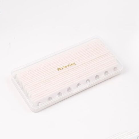 Skysewing 20 حزمة من وسادات الصوف الأبيض مقاس 13.4 × 1.4 سم سمك 2 مم 9 فتحات 7 مم فتحة إبرة شريط بديل لامتصاص زيت التشحيم متوافق مع آلة التطريز ذات 9 إبر in Kuwait